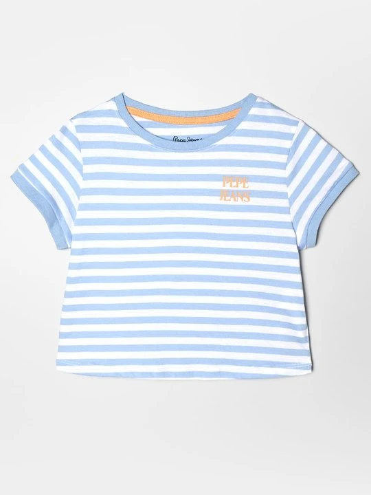 Zdjęcie produktu T-shirt z nadrukiem Pepe Jeans niebieski