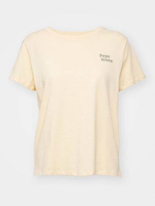 Zdjęcie produktu T-shirt z nadrukiem Pepe Jeans jasnożółty