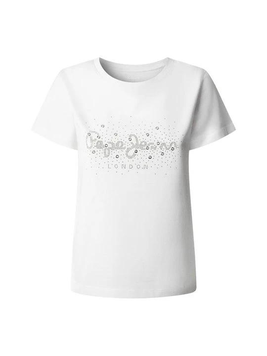 Zdjęcie produktu T-shirt z nadrukiem Pepe Jeans biały