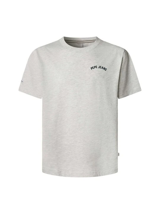 Zdjęcie produktu T-shirt z nadrukiem Pepe Jeans jasnoszary melanż