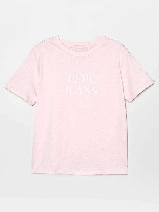 Zdjęcie produktu T-shirt z nadrukiem Pepe Jeans jasnoróżowy