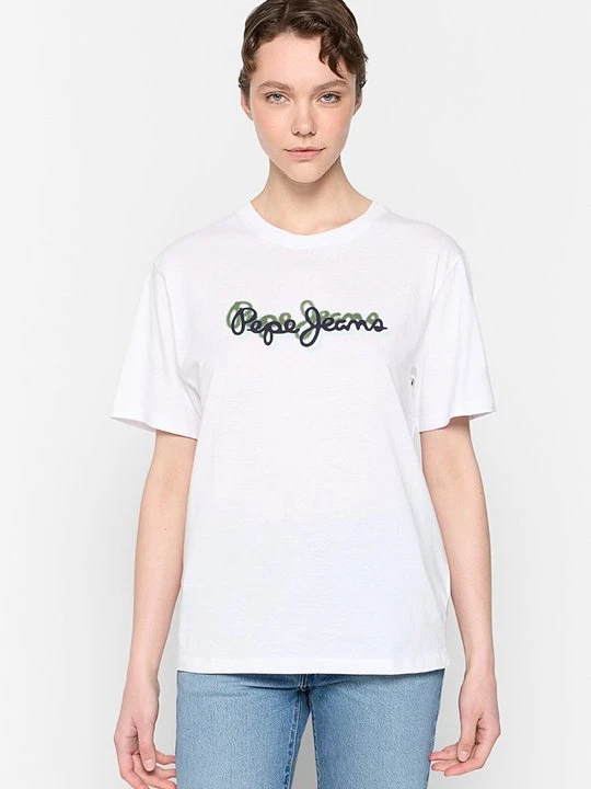 Zdjęcie produktu T-shirt z nadrukiem Pepe Jeans biały