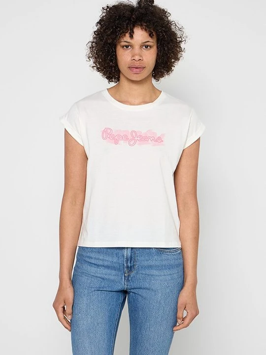Zdjęcie produktu T-shirt z nadrukiem Pepe Jeans biały