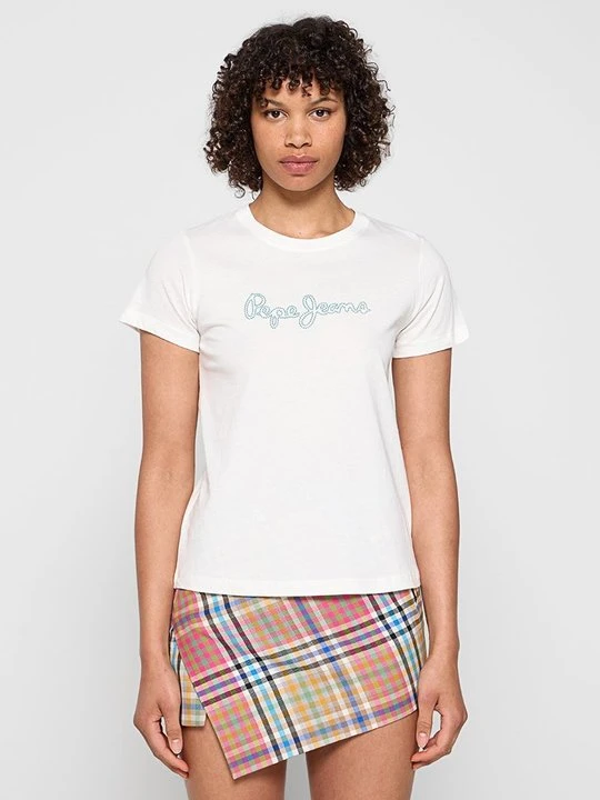 Zdjęcie produktu T-shirt z nadrukiem Pepe Jeans biały