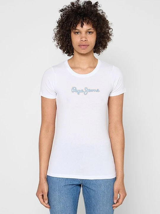 Zdjęcie produktu T-shirt z nadrukiem Pepe Jeans biały