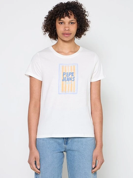 Zdjęcie produktu T-shirt z nadrukiem Pepe Jeans biały