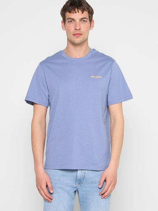 Zdjęcie produktu T-shirt z nadrukiem Pepe Jeans niebieski