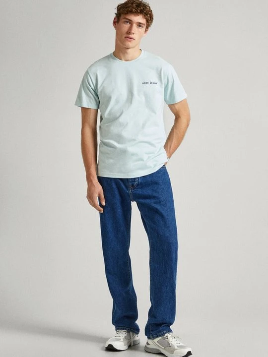 Zdjęcie produktu T-shirt z nadrukiem Pepe Jeans niebieski
