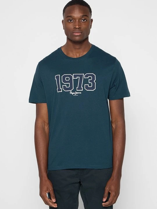 Zdjęcie produktu T-shirt z nadrukiem Pepe Jeans petrol