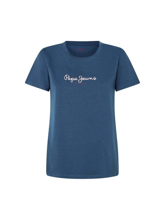 Zdjęcie produktu T-shirt z nadrukiem Pepe Jeans niebieski