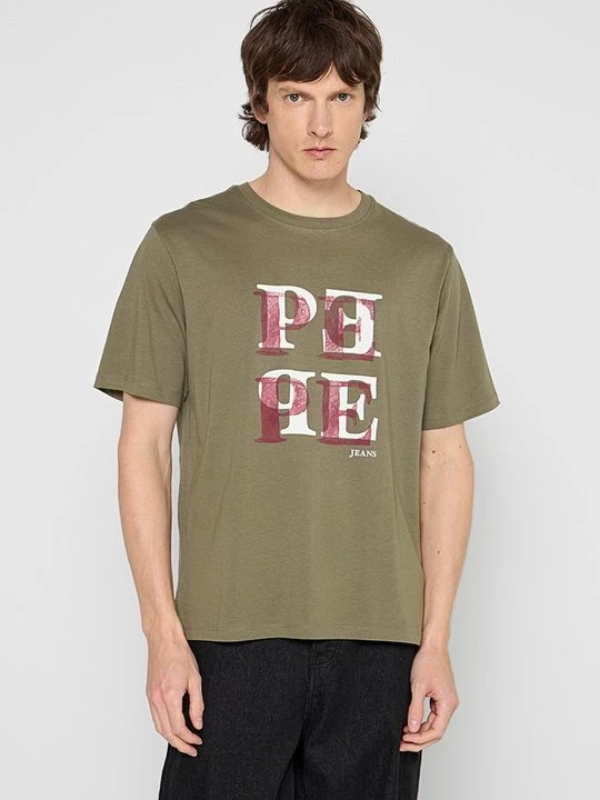 Zdjęcie produktu T-shirt z nadrukiem Pepe Jeans zielony