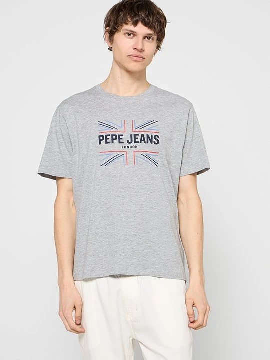 Zdjęcie produktu T-shirt z nadrukiem Pepe Jeans szary
