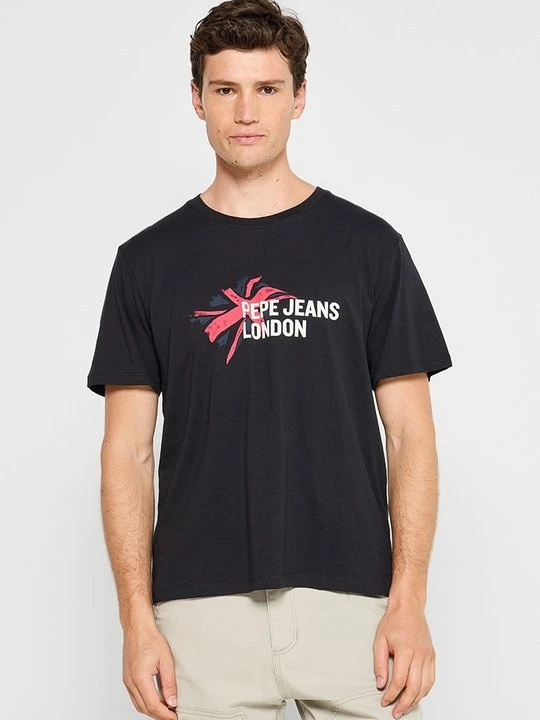 Zdjęcie produktu T-shirt z nadrukiem Pepe Jeans czarny