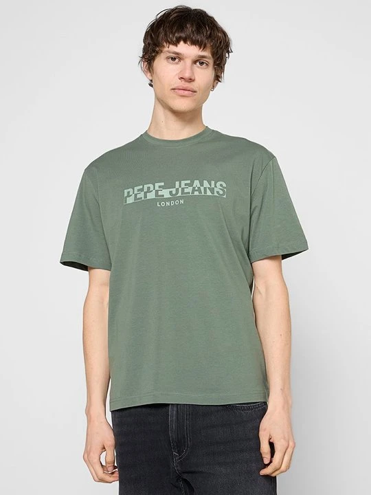 Zdjęcie produktu T-shirt z nadrukiem Pepe Jeans zielony