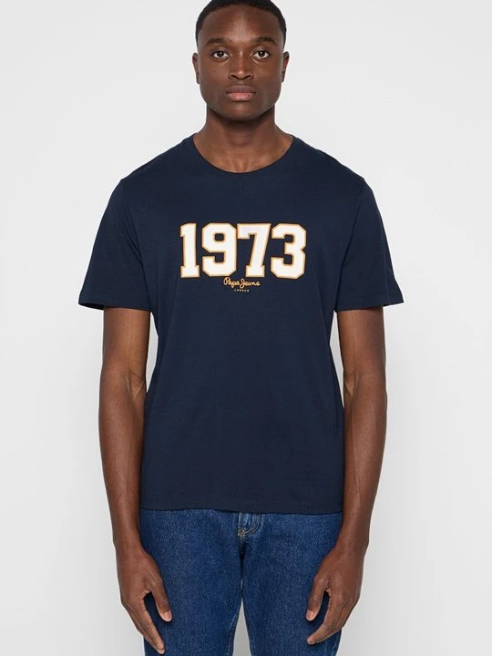 Zdjęcie produktu T-shirt z nadrukiem Pepe Jeans granatowy