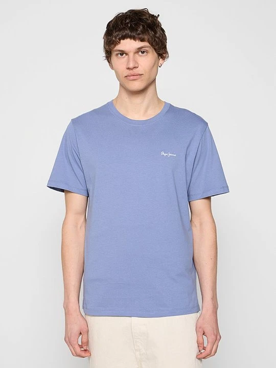 Zdjęcie produktu T-shirt z nadrukiem Pepe Jeans niebieski