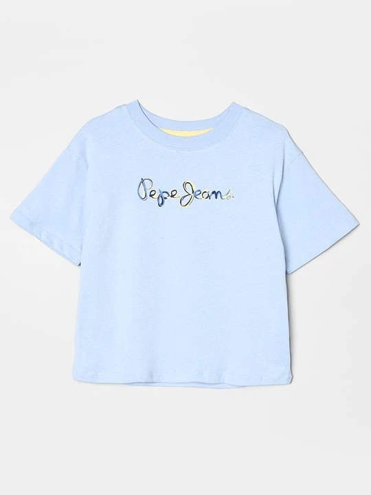 Zdjęcie produktu T-shirt z nadrukiem Pepe Jeans niebieski