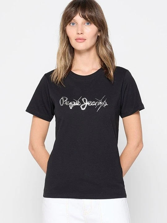 Zdjęcie produktu T-shirt z nadrukiem Pepe Jeans czarny