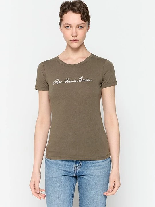 Zdjęcie produktu T-shirt z nadrukiem Pepe Jeans khaki