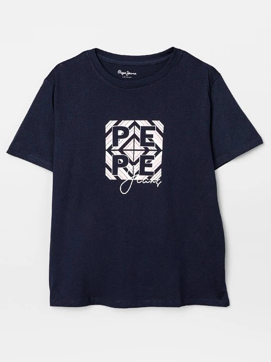 Zdjęcie produktu T-shirt z nadrukiem Pepe Jeans granatowy