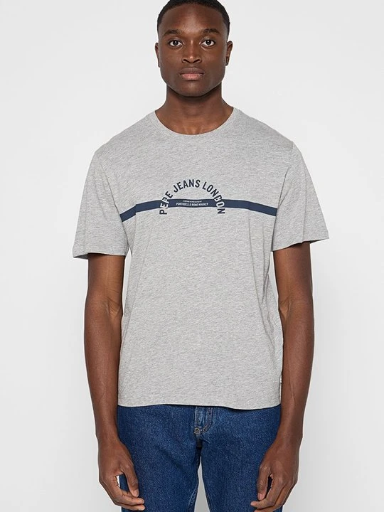Zdjęcie produktu T-shirt z nadrukiem Pepe Jeans szary
