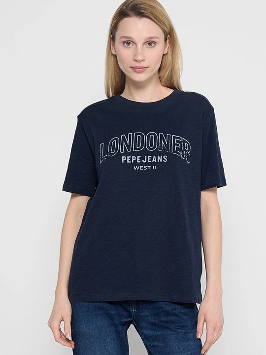 Zdjęcie produktu T-shirt z nadrukiem Pepe Jeans granatowy