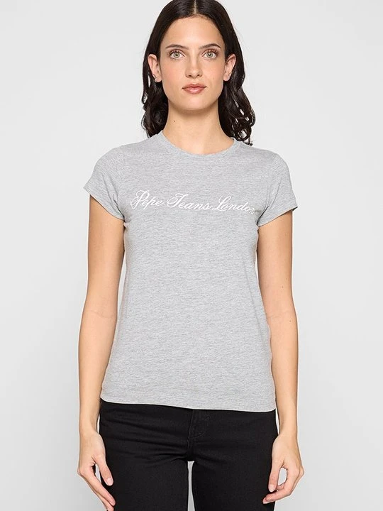 Zdjęcie produktu T-shirt z nadrukiem Pepe Jeans szary
