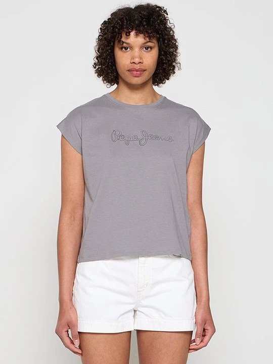 Zdjęcie produktu T-shirt z nadrukiem Pepe Jeans szary