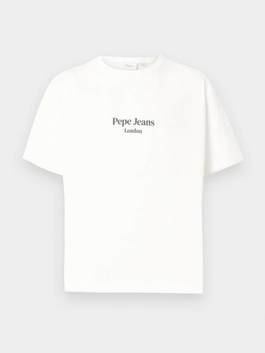 Zdjęcie produktu T-shirt z nadrukiem Pepe Jeans mleczny