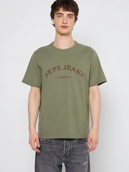 Zdjęcie produktu T-shirt z nadrukiem Pepe Jeans zielony