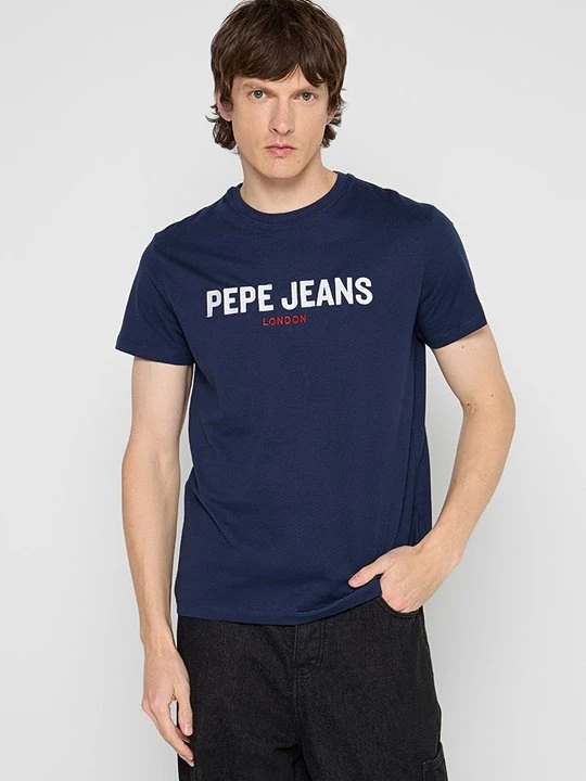 Zdjęcie produktu T-shirt z nadrukiem Pepe Jeans granatowy