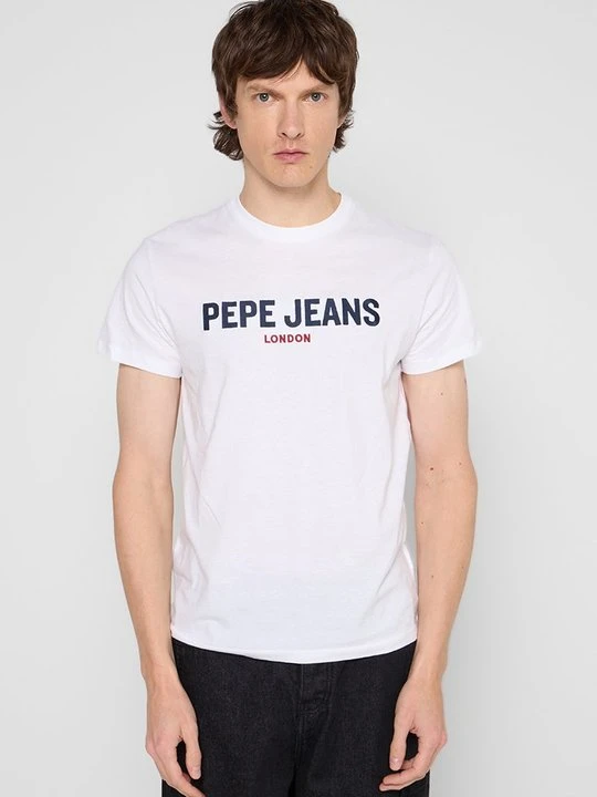 Zdjęcie produktu T-shirt z nadrukiem Pepe Jeans biały