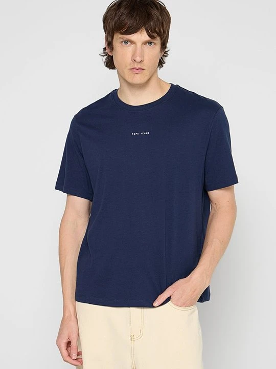 Zdjęcie produktu T-shirt z nadrukiem Pepe Jeans granatowy