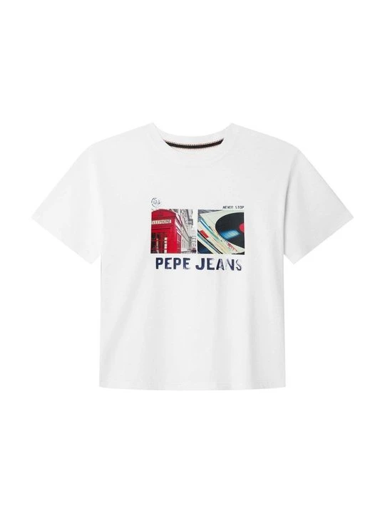Zdjęcie produktu T-shirt z nadrukiem Pepe Jeans biały