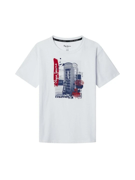Zdjęcie produktu T-shirt z nadrukiem Pepe Jeans biały