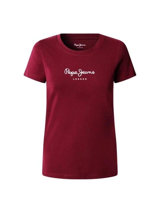 Zdjęcie produktu T-shirt z nadrukiem Pepe Jeans bordowy