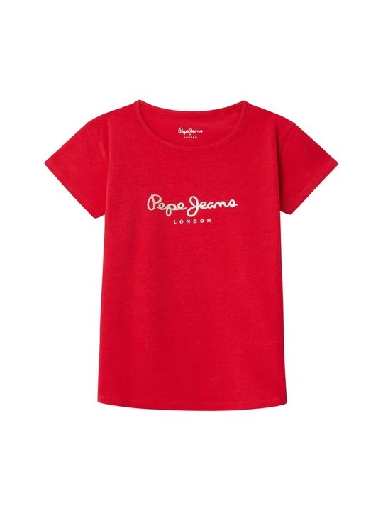 Zdjęcie produktu T-shirt z nadrukiem Pepe Jeans czerwony