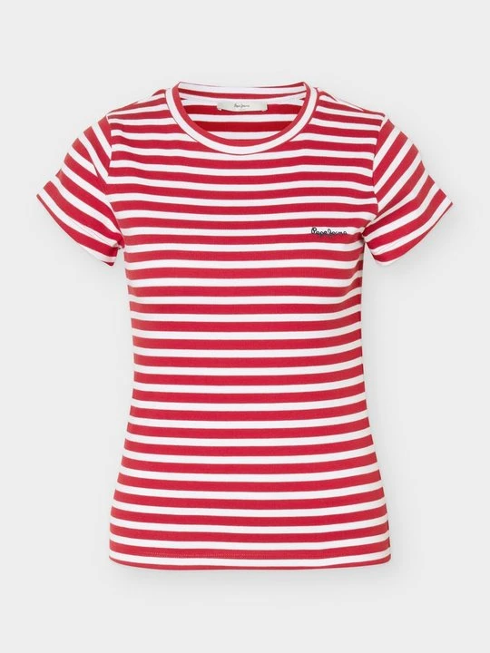 Zdjęcie produktu T-shirt z nadrukiem Pepe Jeans czerwony