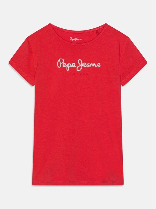 Zdjęcie produktu T-shirt z nadrukiem Pepe Jeans czerwony