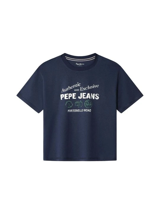 Zdjęcie produktu T-shirt z nadrukiem Pepe Jeans granatowy
