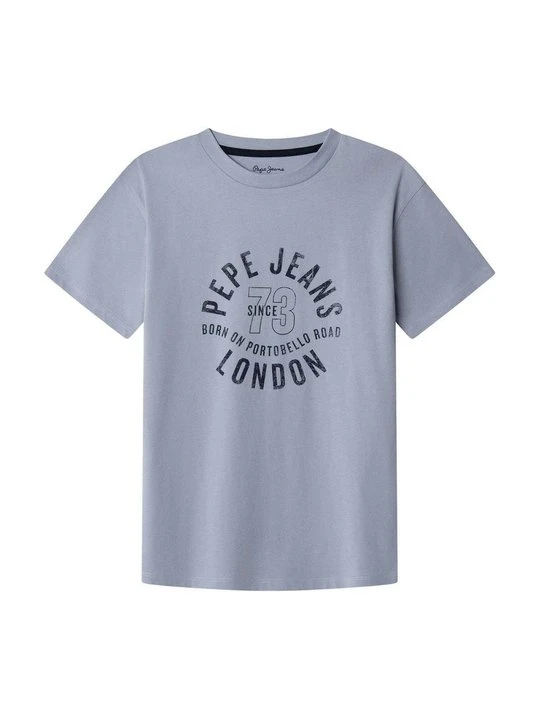 Zdjęcie produktu T-shirt z nadrukiem Pepe Jeans jasnoniebieski