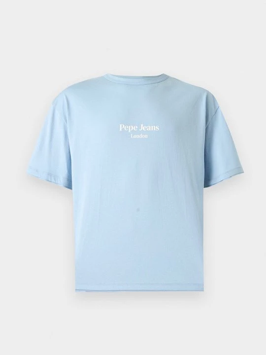 Zdjęcie produktu T-shirt z nadrukiem Pepe Jeans jasnoniebieski