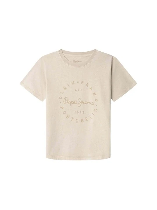 Zdjęcie produktu T-shirt z nadrukiem Pepe Jeans mleczny