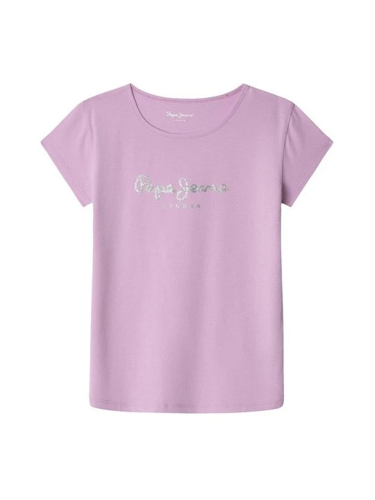Zdjęcie produktu T-shirt z nadrukiem Pepe Jeans różowy