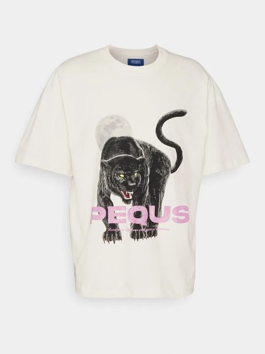 Zdjęcie produktu T-shirt z nadrukiem PEQUS beżowy