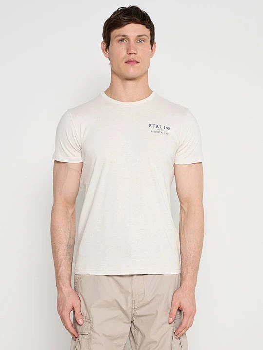 Zdjęcie produktu T-shirt z nadrukiem Petrol Industries mleczny