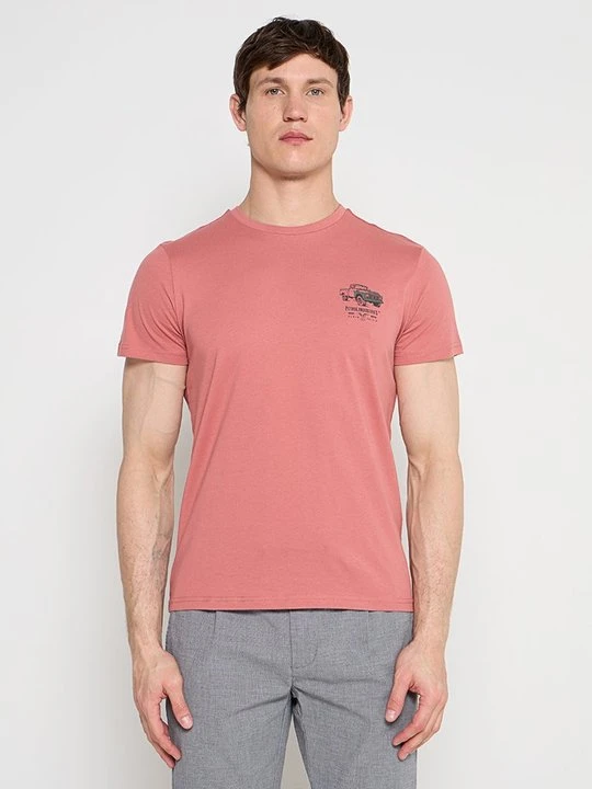 Zdjęcie produktu T-shirt z nadrukiem Petrol Industries czerwony