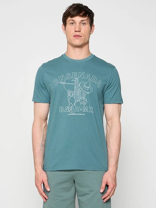 Zdjęcie produktu T-shirt z nadrukiem Petrol Industries oliwkowy