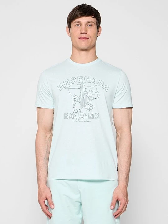 Zdjęcie produktu T-shirt z nadrukiem Petrol Industries miętowy