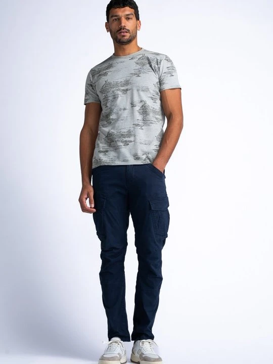 Zdjęcie produktu T-shirt z nadrukiem Petrol Industries jasnozielony melanż